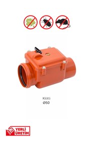 Resim Genel Markalar Gama 50'lik Kilitli Pis Su Çekvalfi Geri Akış Fare ve Koku Önleyici 