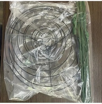 Elmpaly Ayarlanabilir Spiral Bitki Desteği 53,6" Paslı Yeşil Çelik Kafes