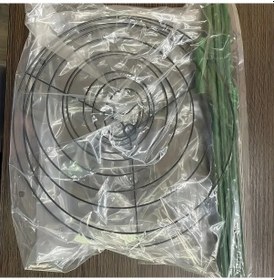 Resim Elmpaly Ayarlanabilir Spiral Bitki Desteği 53,6" Paslı Yeşil Çelik Kafes 