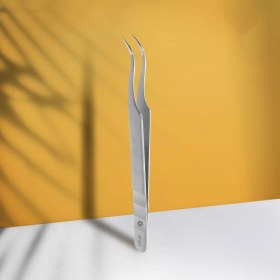 Resim Staleks Expert Pro Volume Kirpik Cımbızı TE-41-1 125mm Kavisli Paslanmaz Çelik Özellikli 