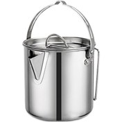 Resim Yaleker Kamp Ateşinde Kullanım İçin Paslanmaz Çelik 1.2l Asma Tencere - Outdoor Pişirme Ve Seyahat Çok Renkli 