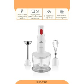 Resim Beyaz El Blender Seti SHB-3182, Pratik ve Şık Mutfak Arkadaşı 
