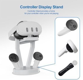 Resim VR Stand Tutucu ile Uyumlu Meta 2/Quest 3/Pico 4/Vision Pro/PSVR 2 için, Kulaklık Ekran Standı ve Montaj Kontrolörleri Aksesuarları 