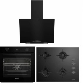 Resim Arçelik AFC 330 S - OCD T 651 ES - ADE 604 S Siyah Uygun Cam Ankastre Set 