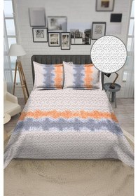 Resim Parlak Kadife Kumaş Kapitoneli Çift Kişilik Yatak Örtüsü Seti 3 Parça Cky0067 Renkli 