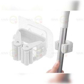 Resim Mainshop Pratik Yapışkanlı Duvar Mop Süpürge Paspas Temizlik Fırçası Tutucu Asma Askı Aparatı 1 Adet M-310 Beyaz 