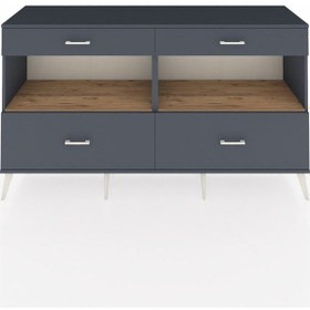Resim Hyperion Konsol 2 Raflı 4 Çekmeceli 176x44x99 Antrasit-çam/antra Antrasit-çam/antrasit 
