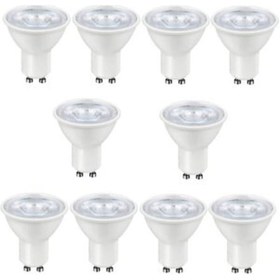 Resim 10 Adet Adet Gu10 Duylu 7 Watt Gün Işığı Led Ampul 10'Lu Paket 