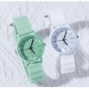 Resim Mutlu's Giyim Unisex Silikon Kordonlu Renkli Analog Kol Saati – Mint Yeşili & Beyaz 