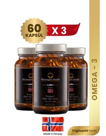 Resim Norwegian Health Omega 3 1000 MG Somon&Morina Balık Yağı 3 x 60 Kapsül 