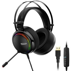 Resim Tronsmart Glary 7.1 Mikrofonlu RGB Oyuncu Kulaklığı Siyah 