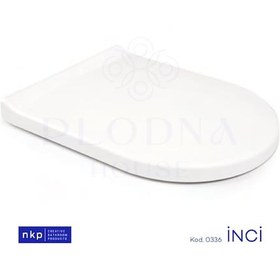 Resim D-Form İnci Yavaş Kapanan Klozet Kapağı 