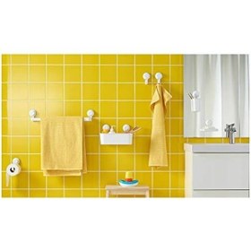 Resim Tısken Vantuzlu Diş Fırçası Tutacağı, Beyaz Siyah 