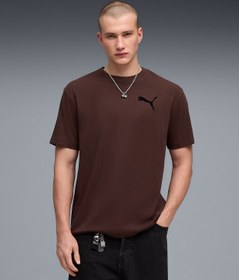 Resim Puma Essentials Elevated Cat Logo T-Shirt - Kahverengi / 