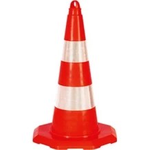 Resim Fm Trafik Pvc Koni 50 cm Çift Reflektifli 