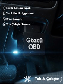 Resim Gözcü Mobil OBD Girişi Araç GPS Takip Cihazı Uyumlu Sistemi Anlık Konum Geçmişe Dönük Konum Takibi Geofence 