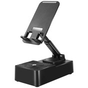 Resim Çok Fonksiyonlu Katlanabilir Bluetooth Hoparlör: Şarj Bankası, Döner Telefon Standı Ve Masaüstü Ses Sistemi Bir Arada Altın 