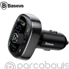 Resim Baseus T typed S-09 Bluetooth FM Transmitter Çift Usb Araç Şarj Aleti 