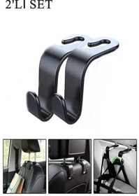 Resim MasterCar 2'Li Oto Araç Arka Koltuk Kafalığı Askılık Koltuk Arkası Askı Torba Eşya Askısı 