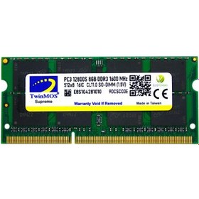 Resim MDD38GB1600N 8 GB DDR3 1600 MHz 1.5V Notebook Ram 