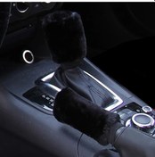 Resim Araba Konfor İnce Peluş Araba El Freni Yatak Örtüsü Seti İki Set Kış Sıcak Black Black 