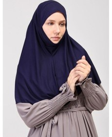 Resim Manolyaşal İslamic Hijab Pratik Eşarp Peçeli-peçesiz Hazır Türban Sufle - Lacivert Lacivert 