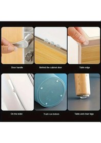 Resim Mobilya Dolap Kapağı Ses Önleyici Cam Kesme Tahtası Ayağı Şeffaf Yapışkanlı Stoper Ayak 84 Adet 