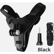 Resim Siyah Ve Montaj-motosiklet Kask Çene Standı Montaj Tutucu Gopro Hero 10 9 8 7 6 5 4 3 Xiaomi Yi Spor Kamera Tam Yüz Tutucu Aksesuar 
