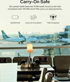 Resim Belkin USB C Taşınabilir Şarj Cihazı 20000mAh, 20K Powerbank, USB Type C Giriş Çıkış Portu ve 2 USB A Portu, USB C - A Arası Kablo Dahil iPhone, Galaxy, Pixel, iPad, AirPods vb için – Uzay Grisi 