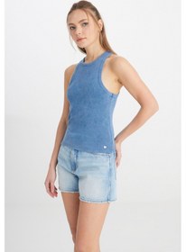 Resim Wrangler Slim Fit Dar Kesim Bisiklet Yaka Lacivert Bluz W241281TF İndigo 