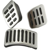 Resim Novahub Paslanmaz Çelik Mt Araba Debriyaj Gaz Fren Pedalı Kapak Volkswage Vw Polo Bora Golf Mk4 Jetta Mk4 Lavida Skoda Fabia Rapid 
