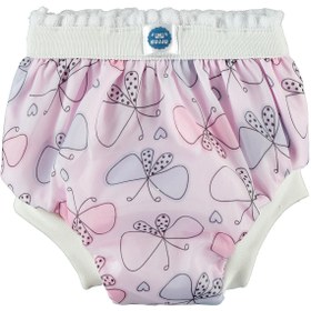 Resim Kujju 2 Beden Desenli Alıştırma Külodu(15-20 kg) - Pembe - Pembe-Beyaz / 3-4 Yaş 