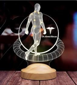 Resim Fizik Doktoru, Fizyoterapist, Ortopedi Doktoru Hediyesi 3D Led Lamba 