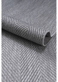 Resim Berena Naturel Jüt Halı Örme Kilim Sisal Hasır Halı Mutfak Balkon Halısı Gri-100x200 