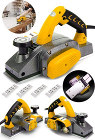 Resim STEİNER Alman Titan 4200 Watt Bakır Sargılı Metal Şanzuman Çift Bıçaklı Planya Rende Makinesi + 4 Bıçak 