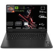Resim HP Omen 17-DB0019NT A44QQEA-069 R7-8845HS 16 GB 4 TB SSD RTX4070 17.3" W11P Dizüstü Bilgisayar 