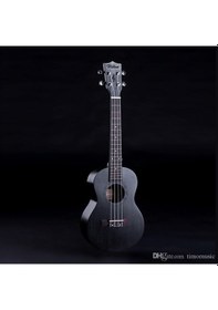 Resim Masif Maun Ağacı Siyah Renk Karma Markalı Concert Boy Ukulele 