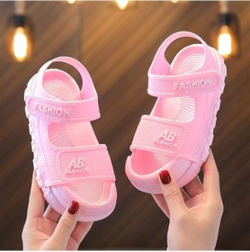 Resim Pembe Bebek Yaz Yeni Çocuk Yumuşak Taban Plaj Ayakkabısı Erkek Spor Sandalet Nefes Baotou Bebek Ayakkabıları Erkek Yaz Pembe 