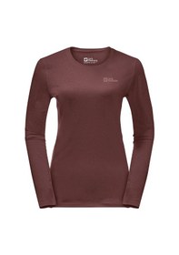 Resim Jack Wolfskın Jack Wolfskin Sky Thermal L/s Kadın Kırmızı İçlik Üst 2191 Bordo 
