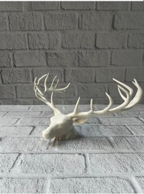 Resim Dekoratif Geyik Başı Heykel 25 Cm Modern Minimal Tasarım 