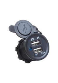 Resim Usb Şarj Soket 5V 2.1A Vidalı Tip Usb Adaptör Araç Usb Şarj Çıkış Kulaksız 