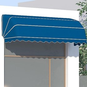Resim Geri Çekilebilir Tente 240x60x60 cm - Himmelblau Dış Mekan Gölgelik UV Koruması Hava Koşullarına Dayanıklı Katlanabilir Gölge, Kafe, Restoran İşletmesi için Kavisli Tasarım 