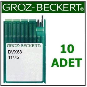 Resim Groz Beckert DVX63 Gebedur Yanmaz Reçme Makine İğnesi 11 Numara Groz Beckert
