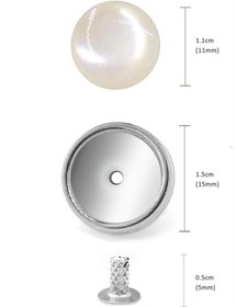 Resim hapshoe 20 Adet Yarım Yuvarlak 15mm İnci Çakma Rivet 