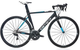 Resim Carraro Race 062 Aero 22 Vites Yol Bisikleti 2024 Model - Mat Siyah Beyaz Mavi / 50CM 