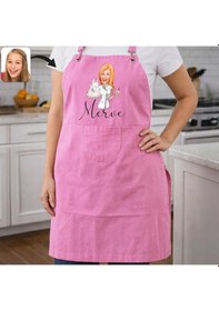 Resim Bk Gift Kişiye Özel Karikatürlü Pembe Mutfak Önlüğü -6, Aşçı Ve Şef Önlüğü, Ev Hediyesi Kobitmeyencom36660 Bk Gift Renkli 