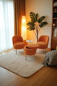 Resim Zinnet Design Bella Oturma Takımı–İkili Koltuk, İki Adet Berjer ve Bir Adet Sandıklı Puf, Ofis & Salon Kullanımı 