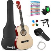Resim Donner Moukey Basswood 3/4 Klasik Gitar (Natural Light) 