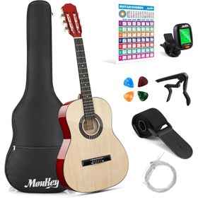 Resim Donner Moukey Basswood 3/4 Klasik Gitar (Natural Light) 