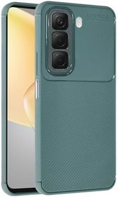 Resim UnDePlus İnfinix Hot 50 Pro Plus 4G ile uyumlu Kılıf Karbon Silikon Case Kapak 